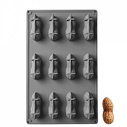 Silikon Pasta ve Kek Kalıbı - 12 Gözlü Yer Fıstığı 3D  - CESİL