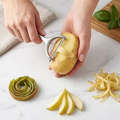 Paslanmaz Çelik Düz Bıçaklı Sapan Soyacak 17 cm - 3