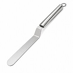 Pasta Spatulası İnox Kıvrık Oval Uçlu 20 cm - DİNC KİTCHEN