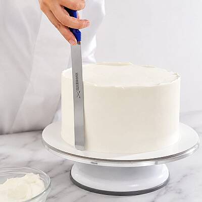 Pasta Paleti Paslanmaz Çelik Düz Oval Uçlu 35 cm - 3