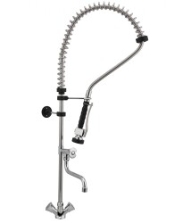 Tezgahtan Çıkışlı Çift Su Girişli Ara Musluklu Ön Yıkama Duş Seti - Gastronize