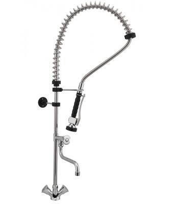 Tezgahtan Çıkışlı Çift Su Girişli Ara Musluklu Ön Yıkama Duş Seti - 1