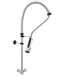 Tezgahtan Çıkışlı Çift Su Girişli Ön Yıkama Duş Seti - Gastronize