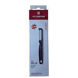Victorinox IOTA Tırtıklı Çift Taraflı Yan Soyacak Siyah 16 cm - VICTORINOX