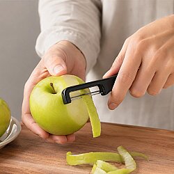 Victorinox IOTA Tırtıklı Çift Taraflı Yan Soyacak Siyah 16 cm - 4