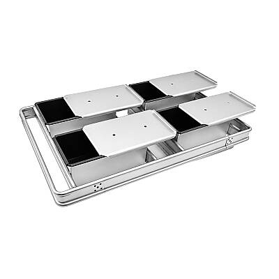 Tost Ekmek Pişirme Kalıbı 11x11x20 cm 4’lü Set - 1