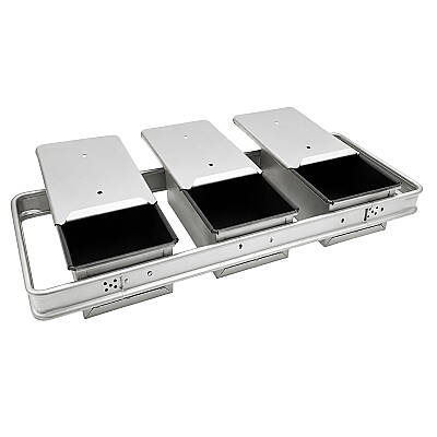 Tost Ekmek Pişirme Kalıbı 3’lü Set 8x12x20 cm - 1