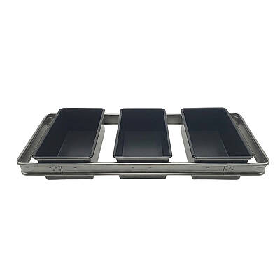 Tost Ekmek Pişirme Kalıbı 3’lü Set 8x12x20 cm - 2
