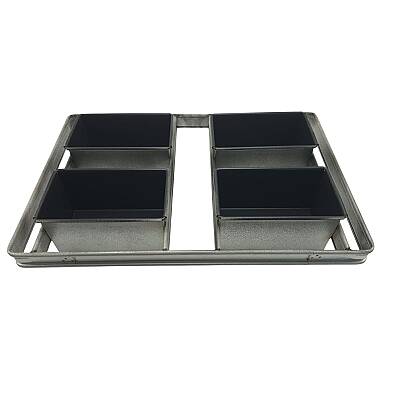 Tost Ekmek Pişirme Kalıbı 8x12x20 cm 4’lü Set - 3