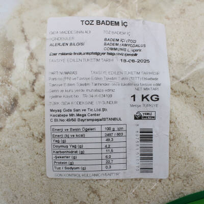 Toz Badem 1 Kg - 3