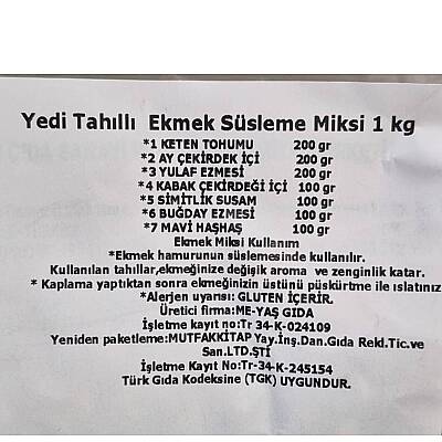 Yedi Tahıllı Ekmek Süsleme Miksi 1 kg - 3